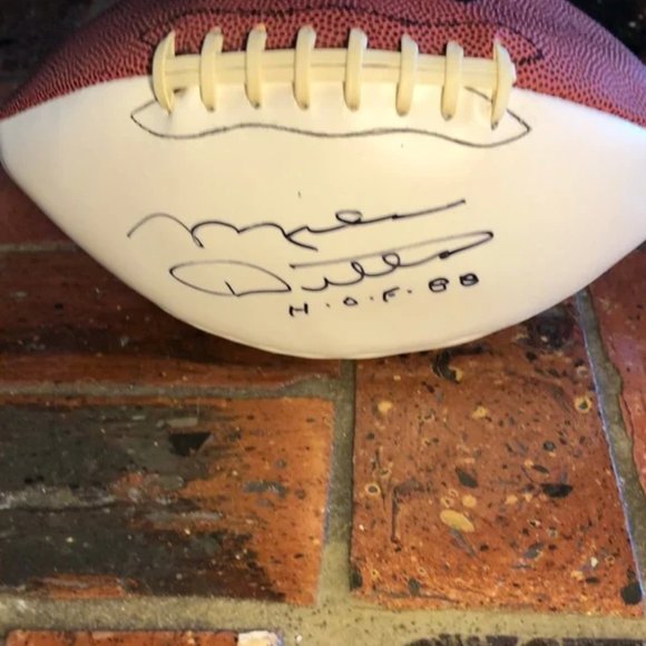 MIKE DITKA SIGNED FULL Size Football CHICAGO BEARS inscribed "HOF 88" - Picture 2 of 5